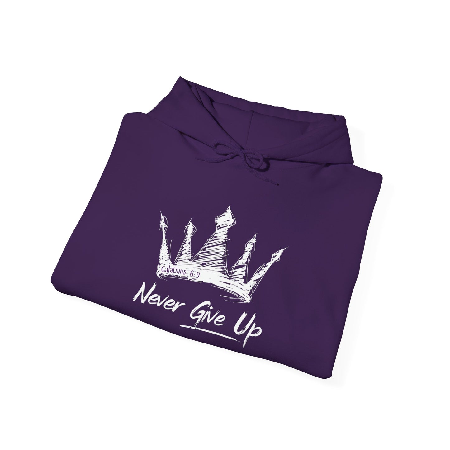 Never Give Up Crown Hoodie