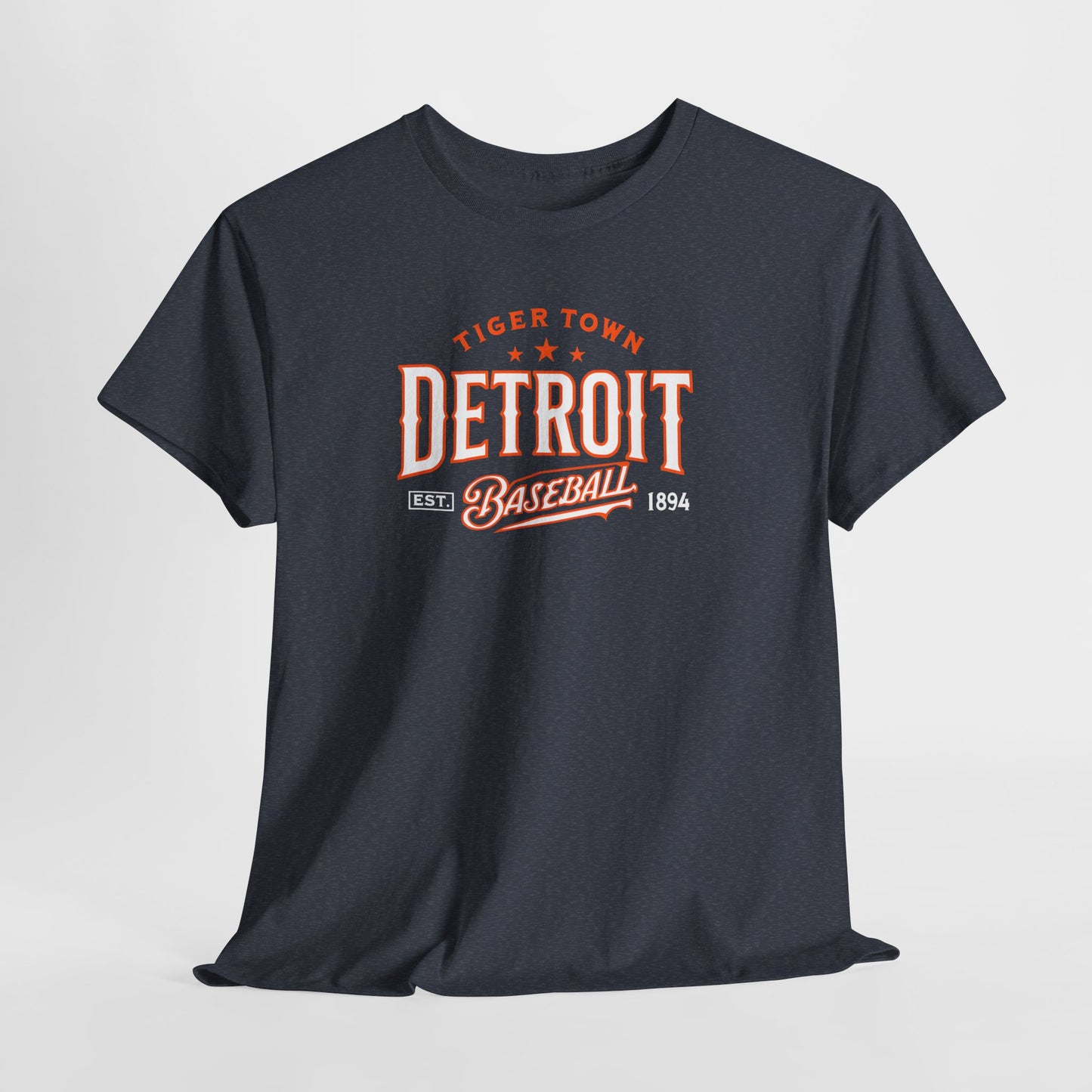 Detroit Baseball Unisex Heavy Cotton Tee - Vintage Style Tee for Sports Fans