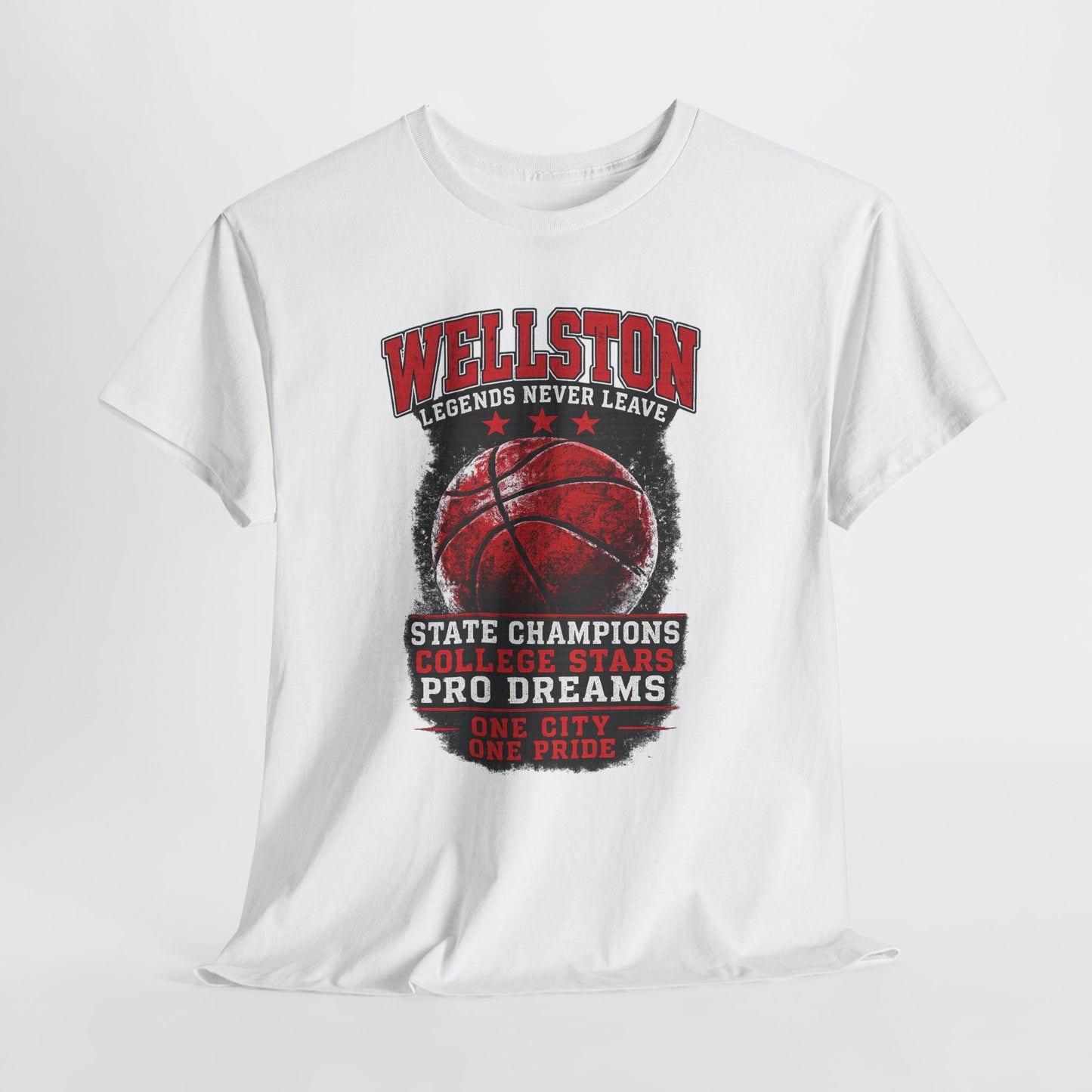 Wellston Basketball Tee — ‘‘Legends Never Leave’’ State Champions Shirt