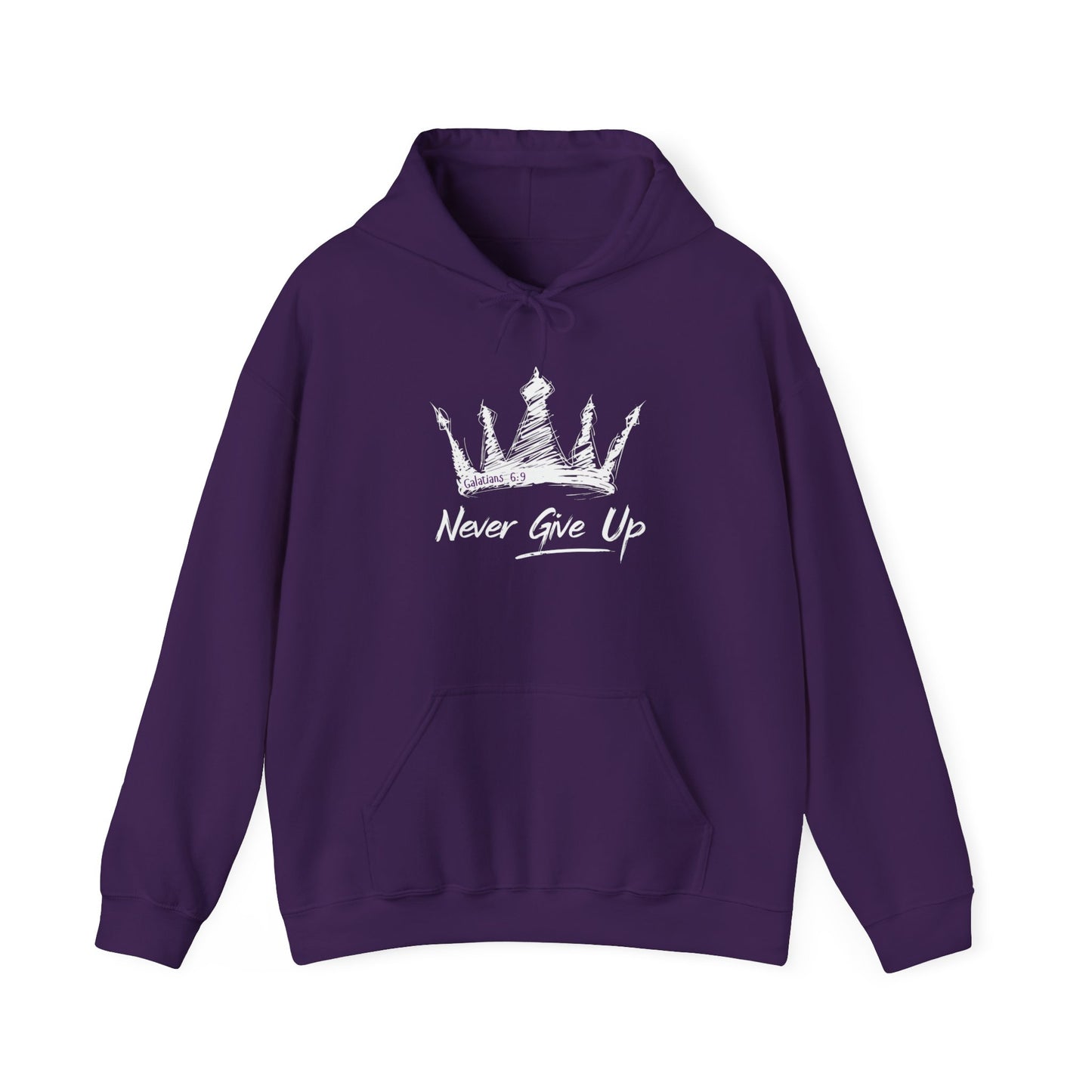 Never Give Up Crown Hoodie