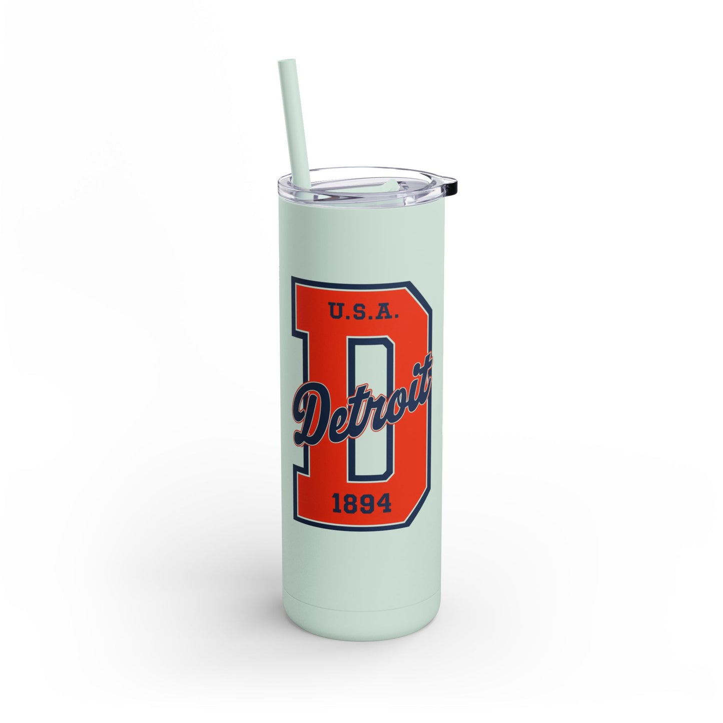 Detroit Vintage Style Tumbler - 20oz Insulated Travel Mug