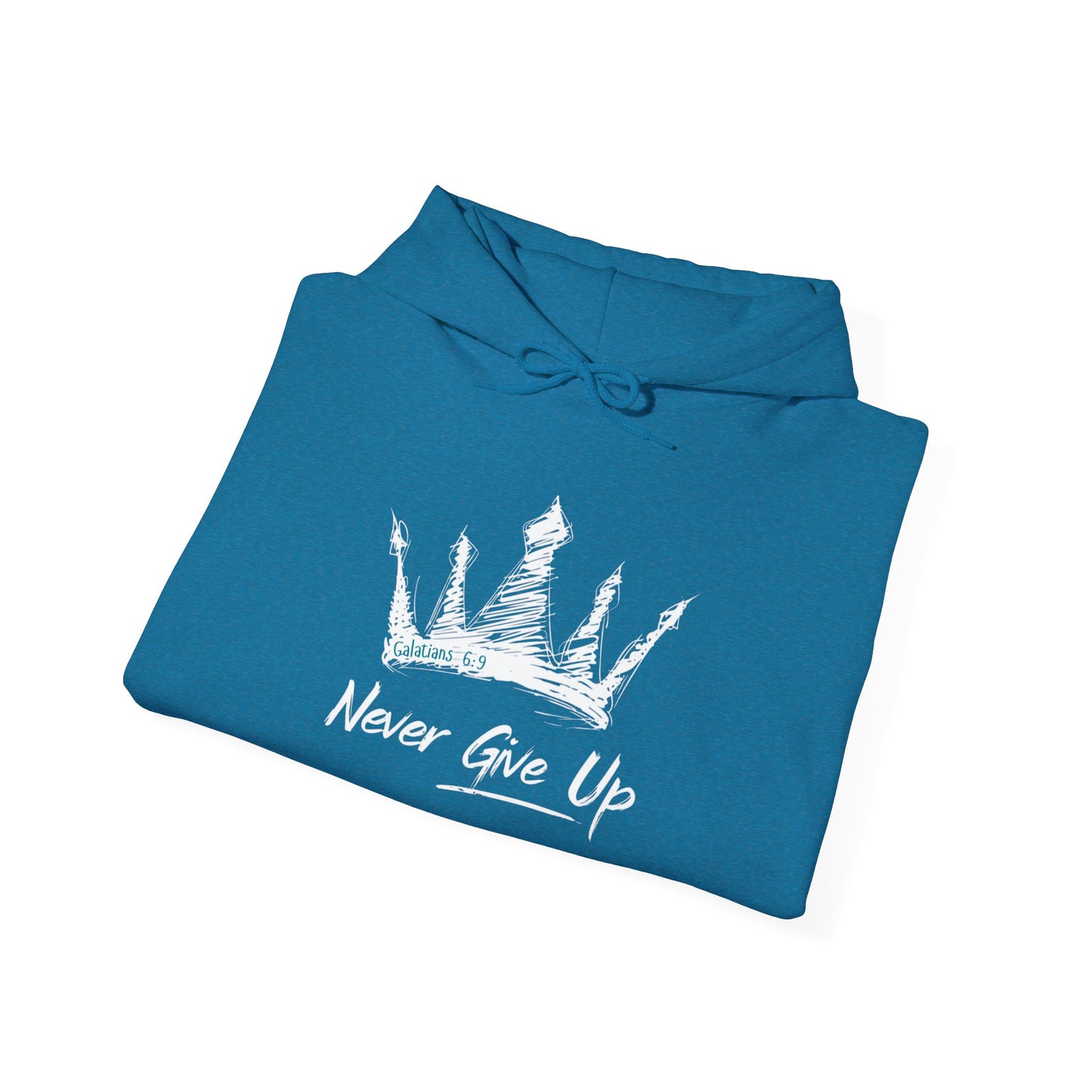 Never Give Up Crown Hoodie