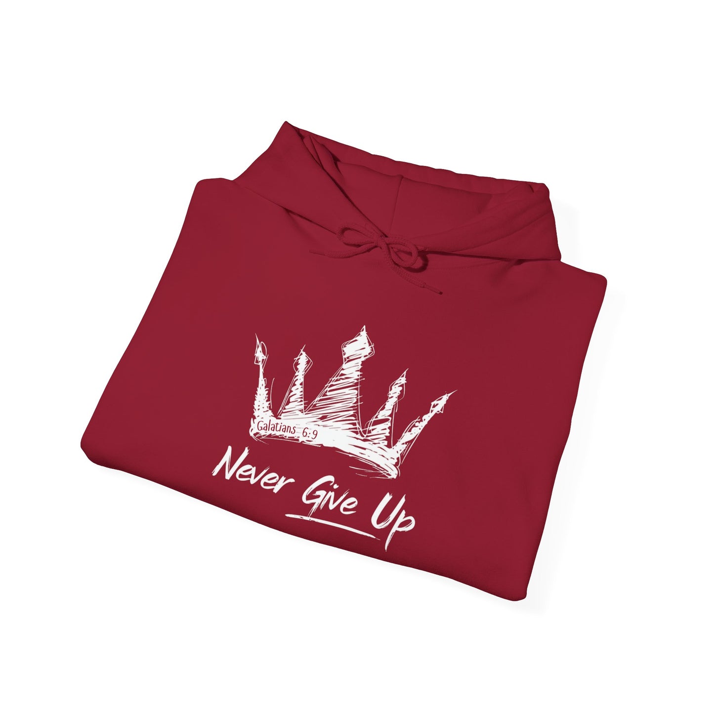 Never Give Up Crown Hoodie