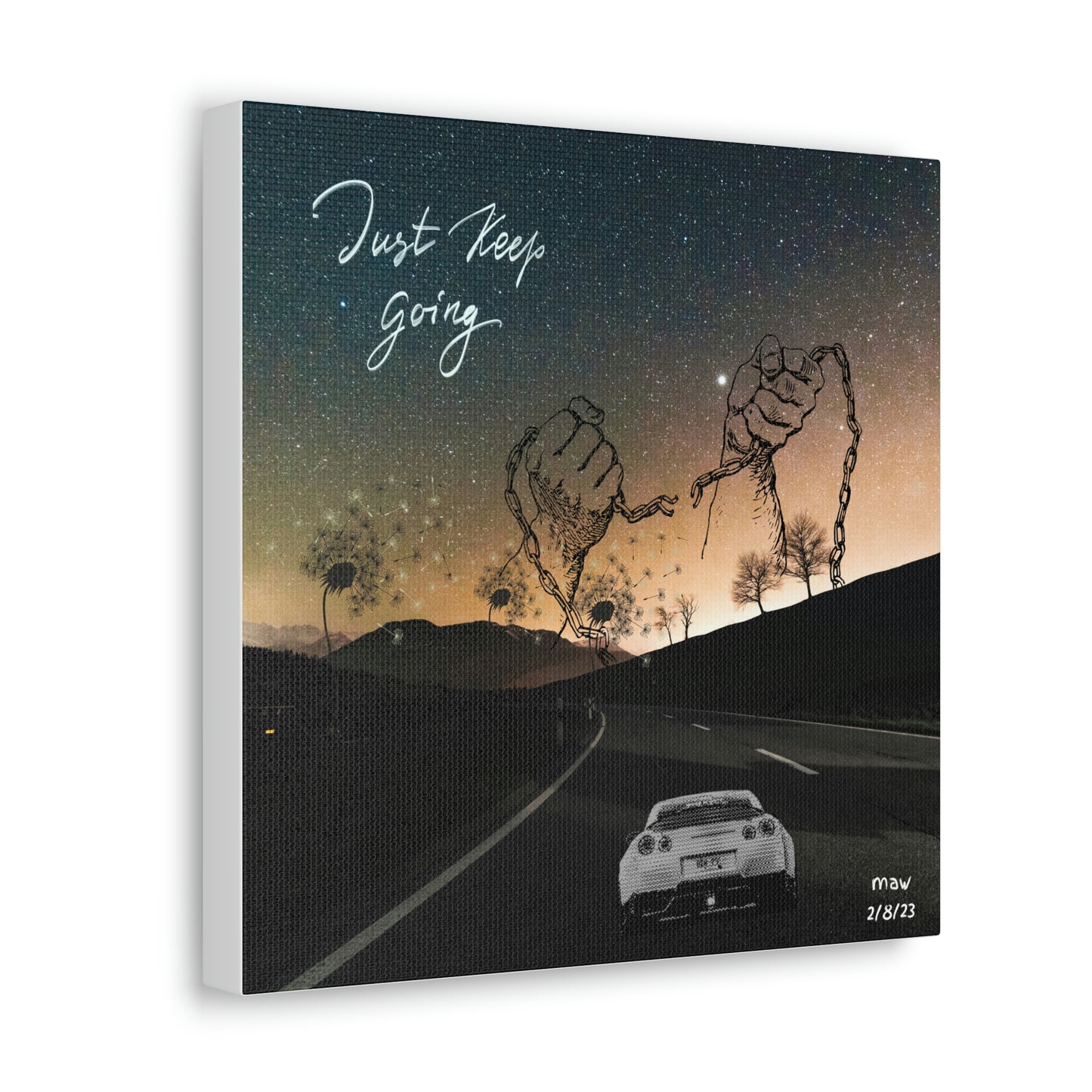 Just Keep Going Canvas Gallery Wraps