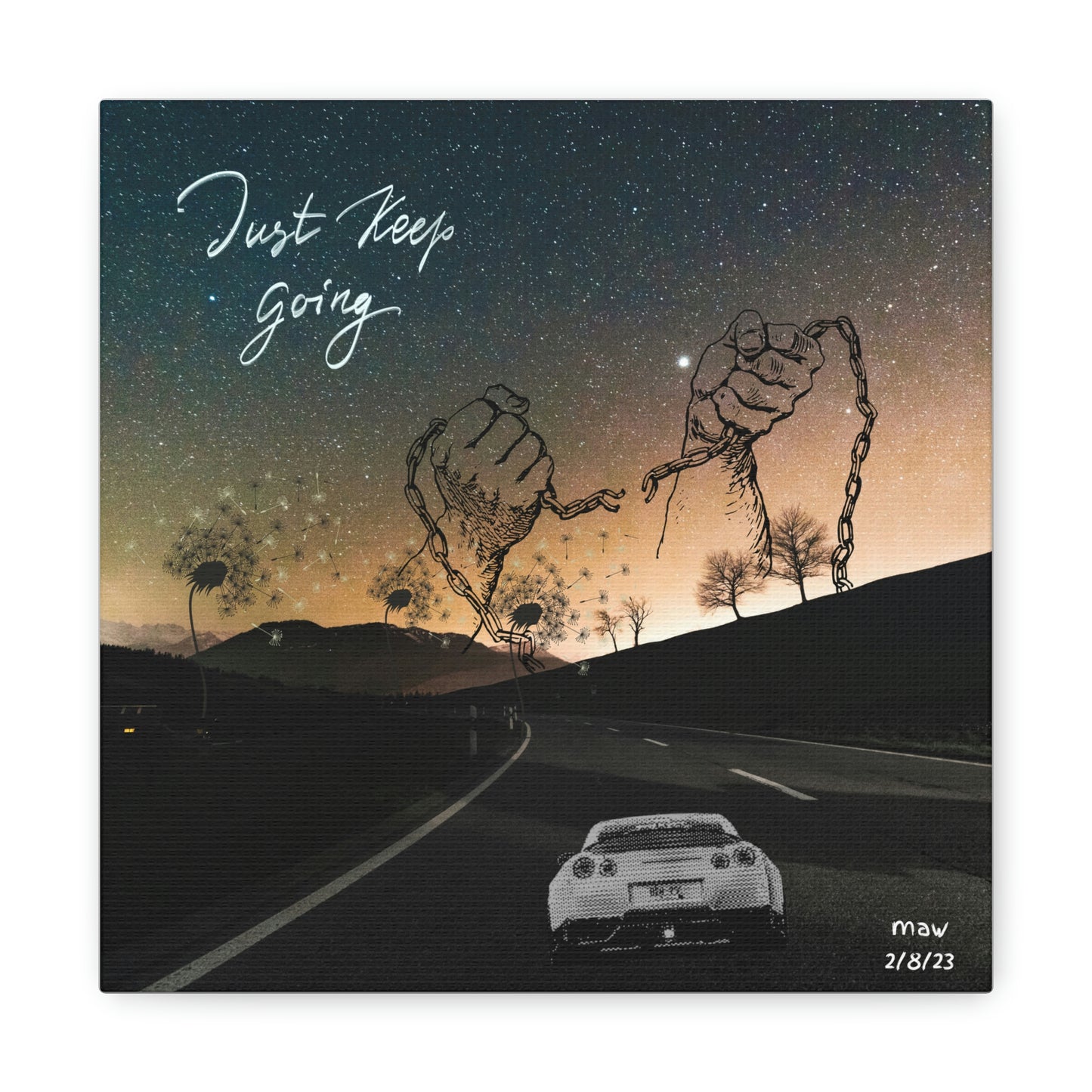 Just Keep Going Canvas Gallery Wraps
