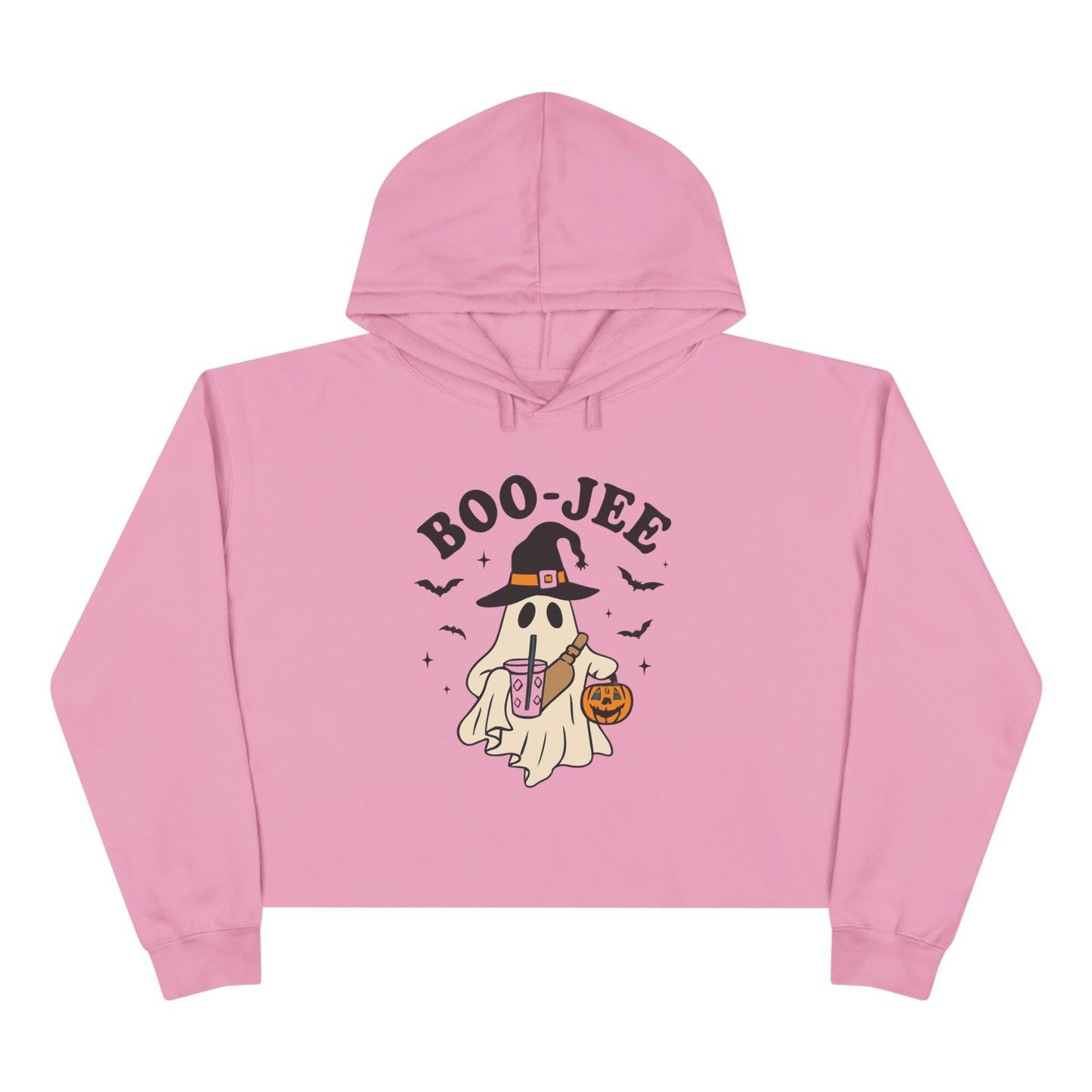 Boo-Jee Halloween Crop Hoodie for Women