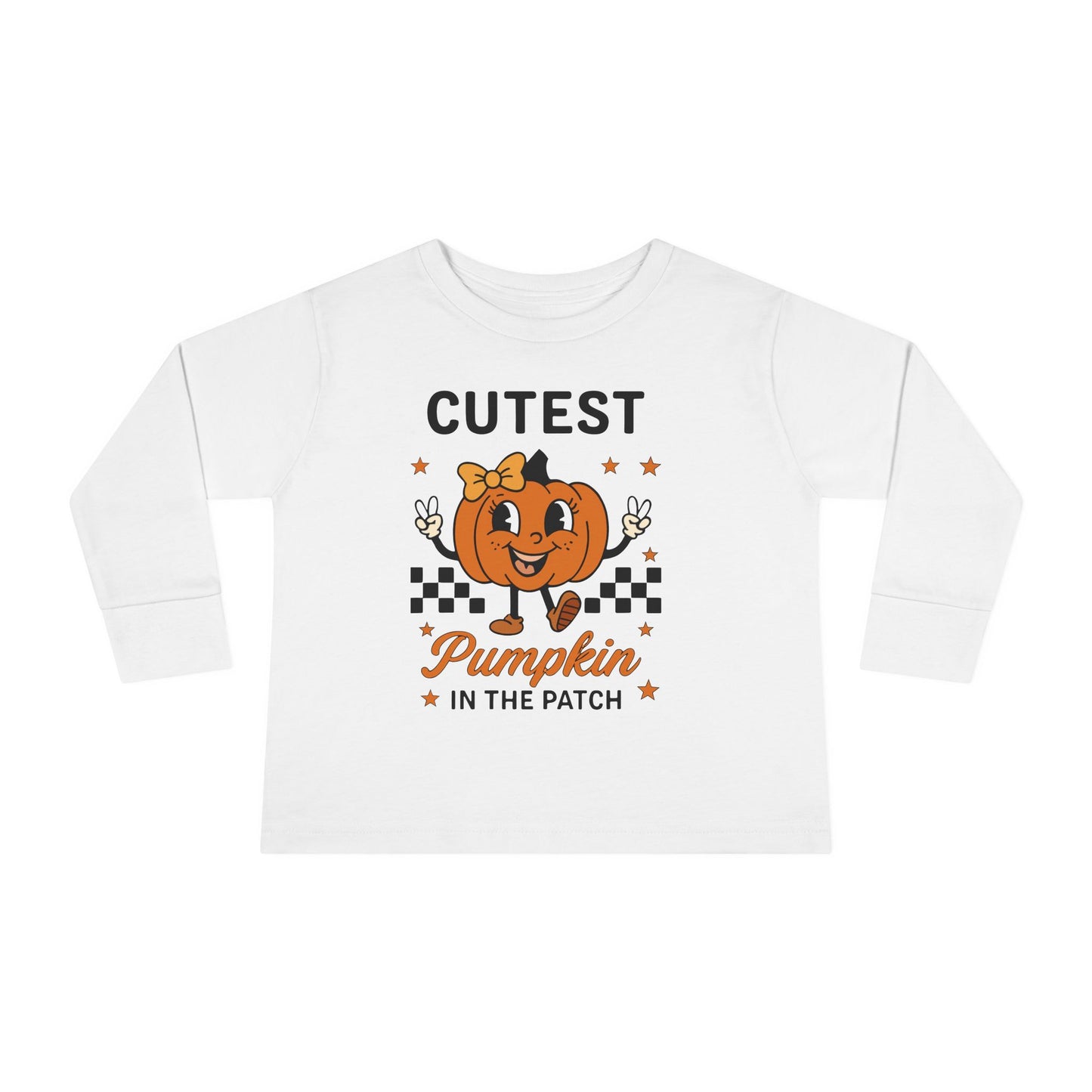 TODDLER  Long Sleeve Tee with Cute Pumpkin
