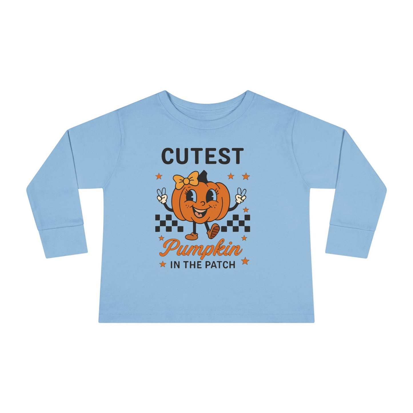 TODDLER  Long Sleeve Tee with Cute Pumpkin