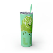 Load image into Gallery viewer, Lime Skinny Tumbler with Straw, 20oz
