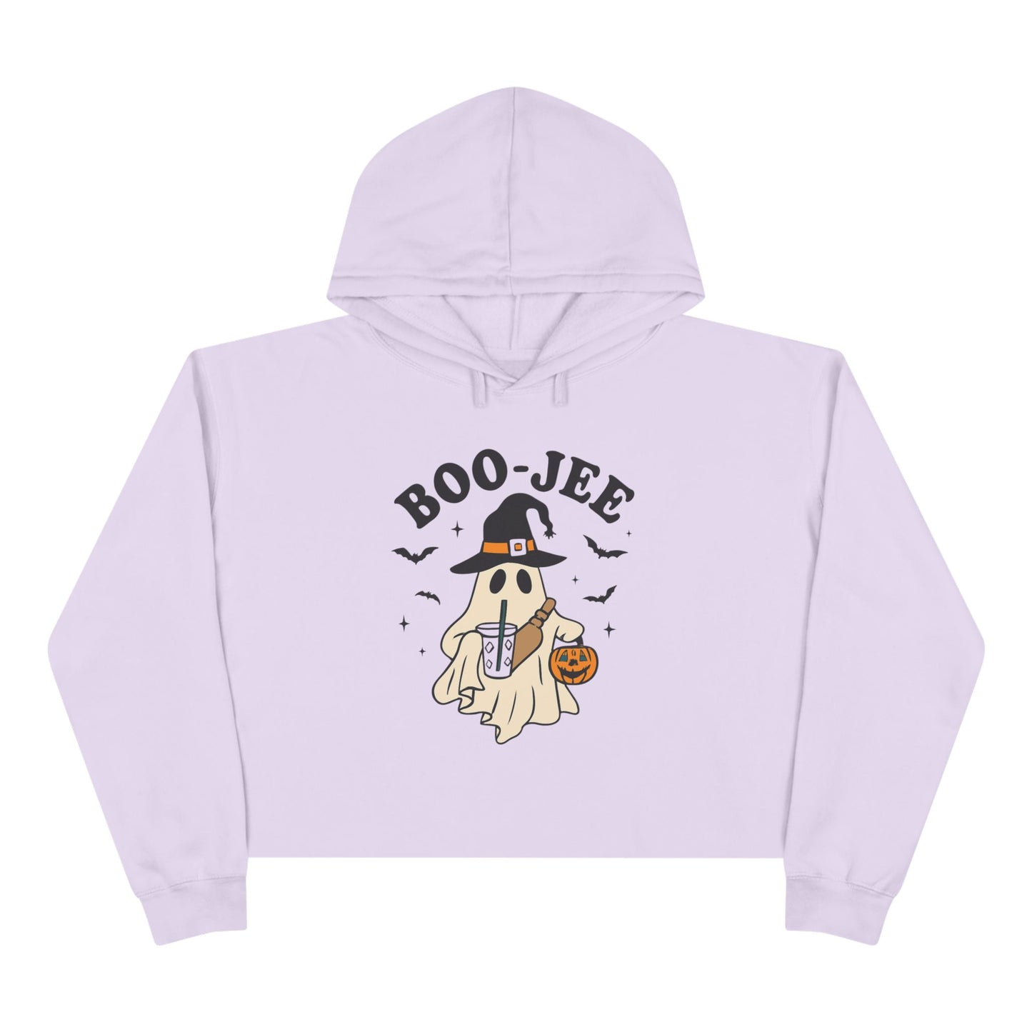 Boo-Jee Halloween Crop Hoodie for Women
