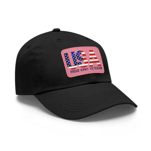 USA VET Hat with Leather Patch (Rectangle)