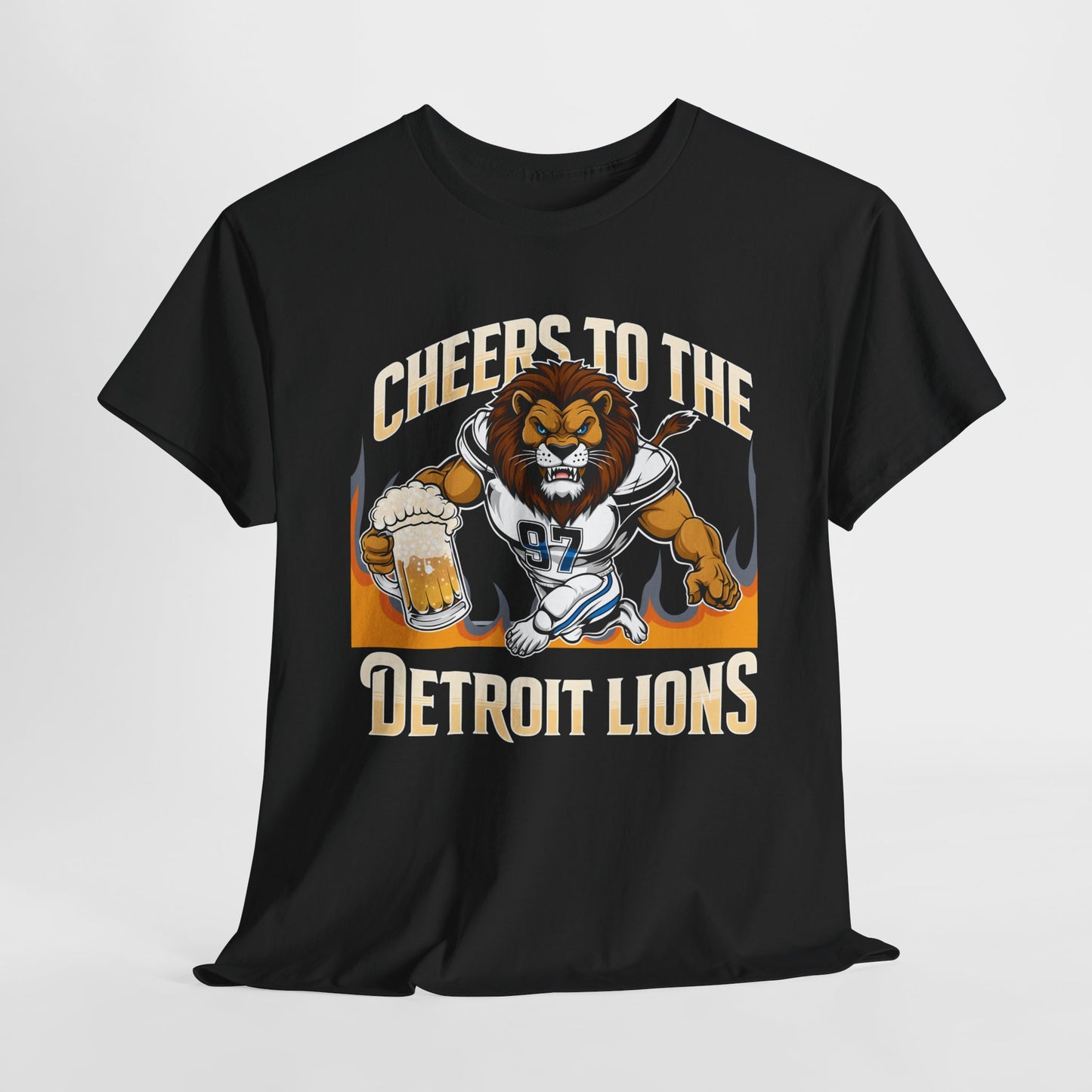 Cheers to the Detroit Lions Unisex Cotton Tee - Perfect for Game Day!