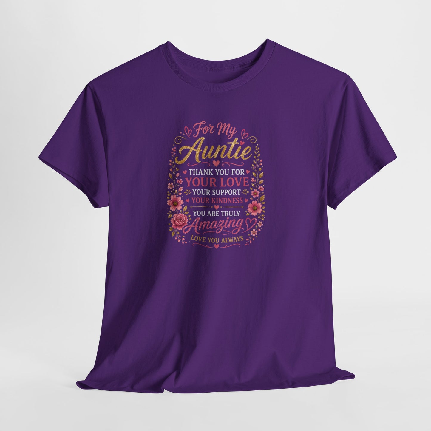 Auntie Mother's Day Tee — "Happy Mother's Day to My Amazing Mom" 75 Years Floral Gift Shirt