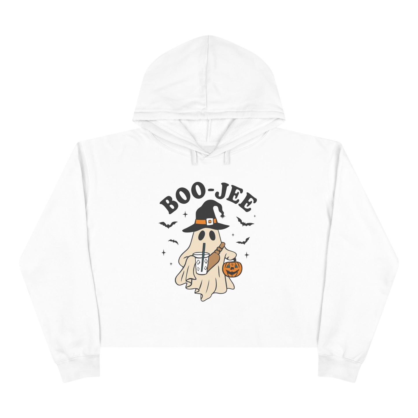 Boo-Jee Halloween Crop Hoodie for Women