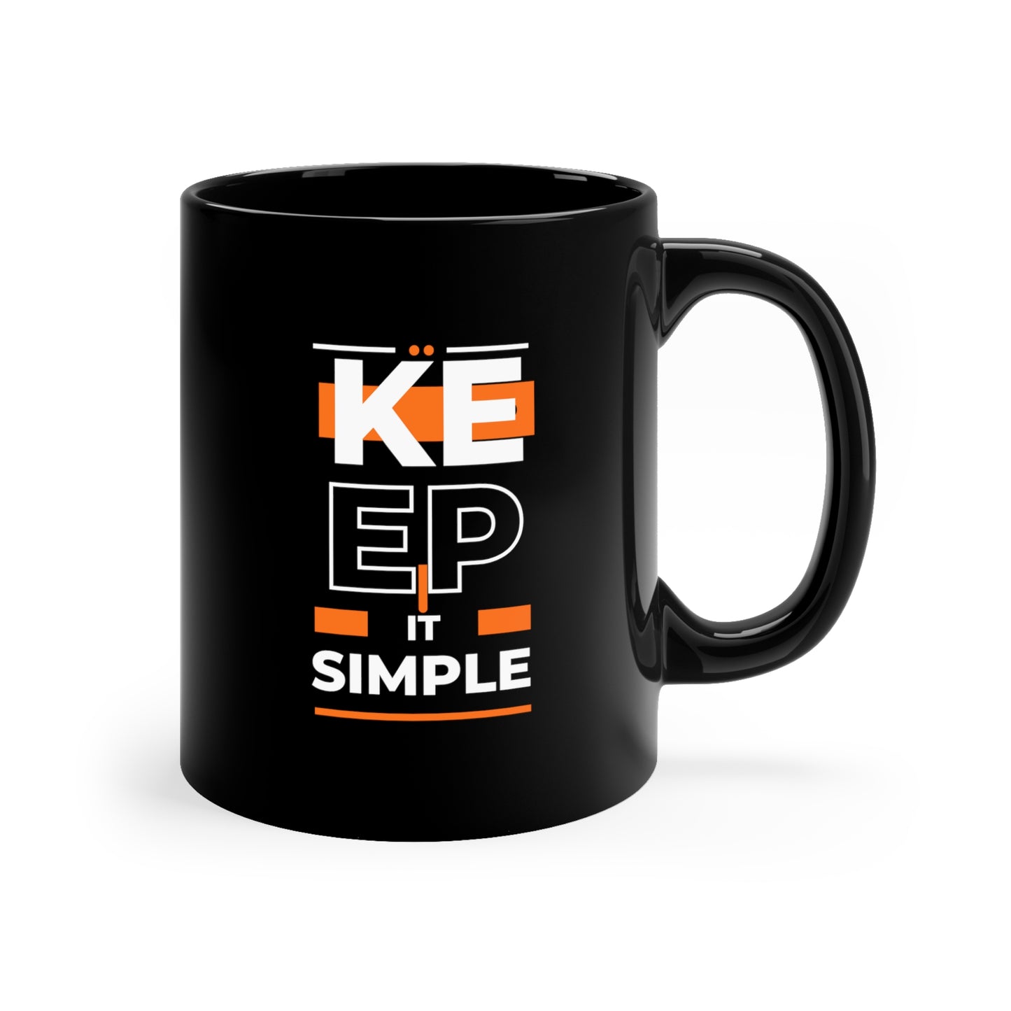 Keep It Simple 11oz Black Mug