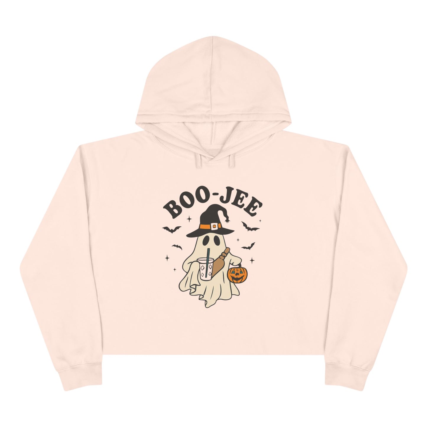 Boo-Jee Halloween Crop Hoodie for Women