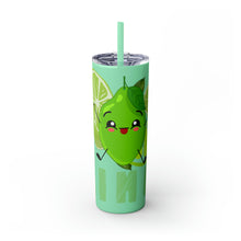Load image into Gallery viewer, Lime Skinny Tumbler with Straw, 20oz
