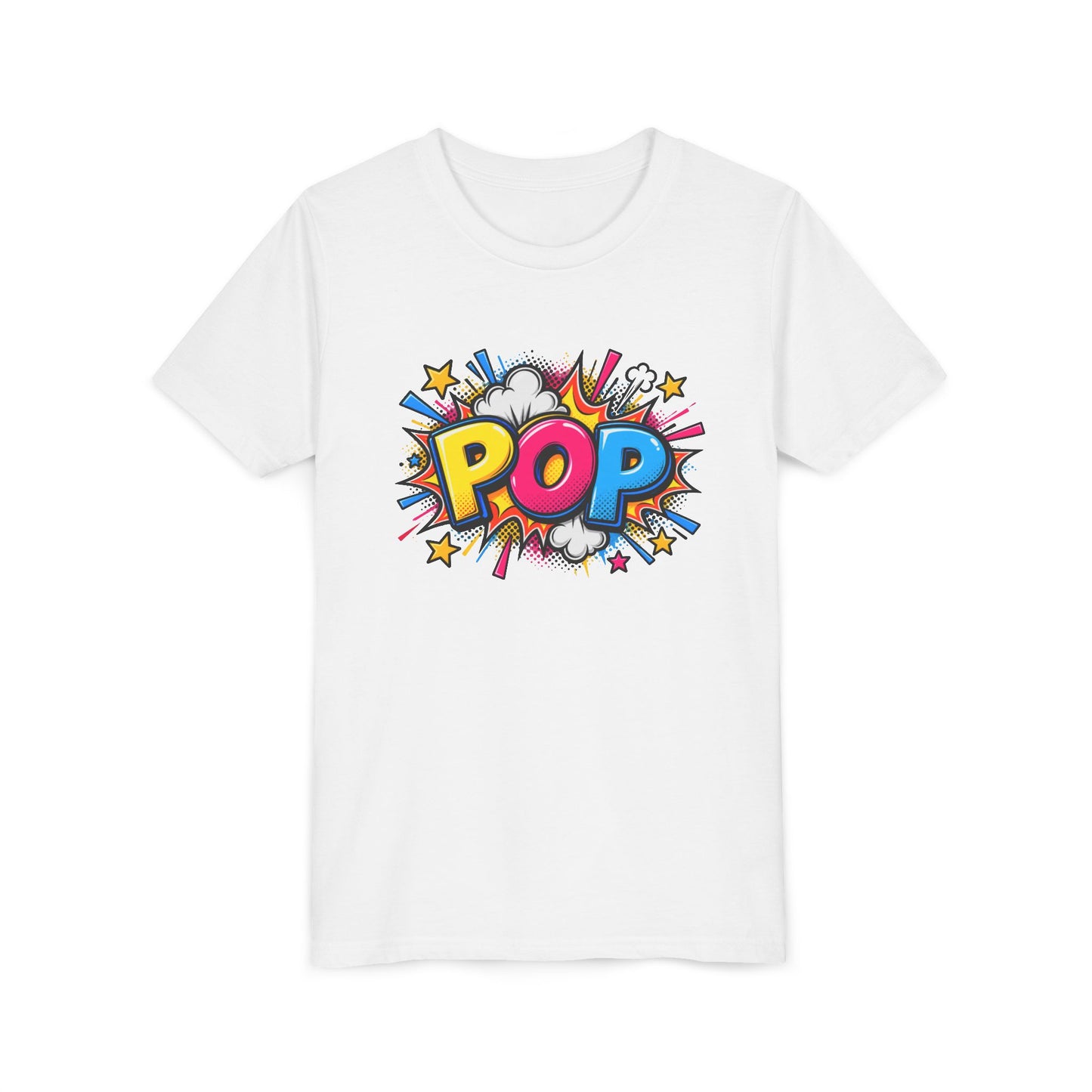 Youth Tee — Colorful Pop Graphic “POP” Kids Shirt