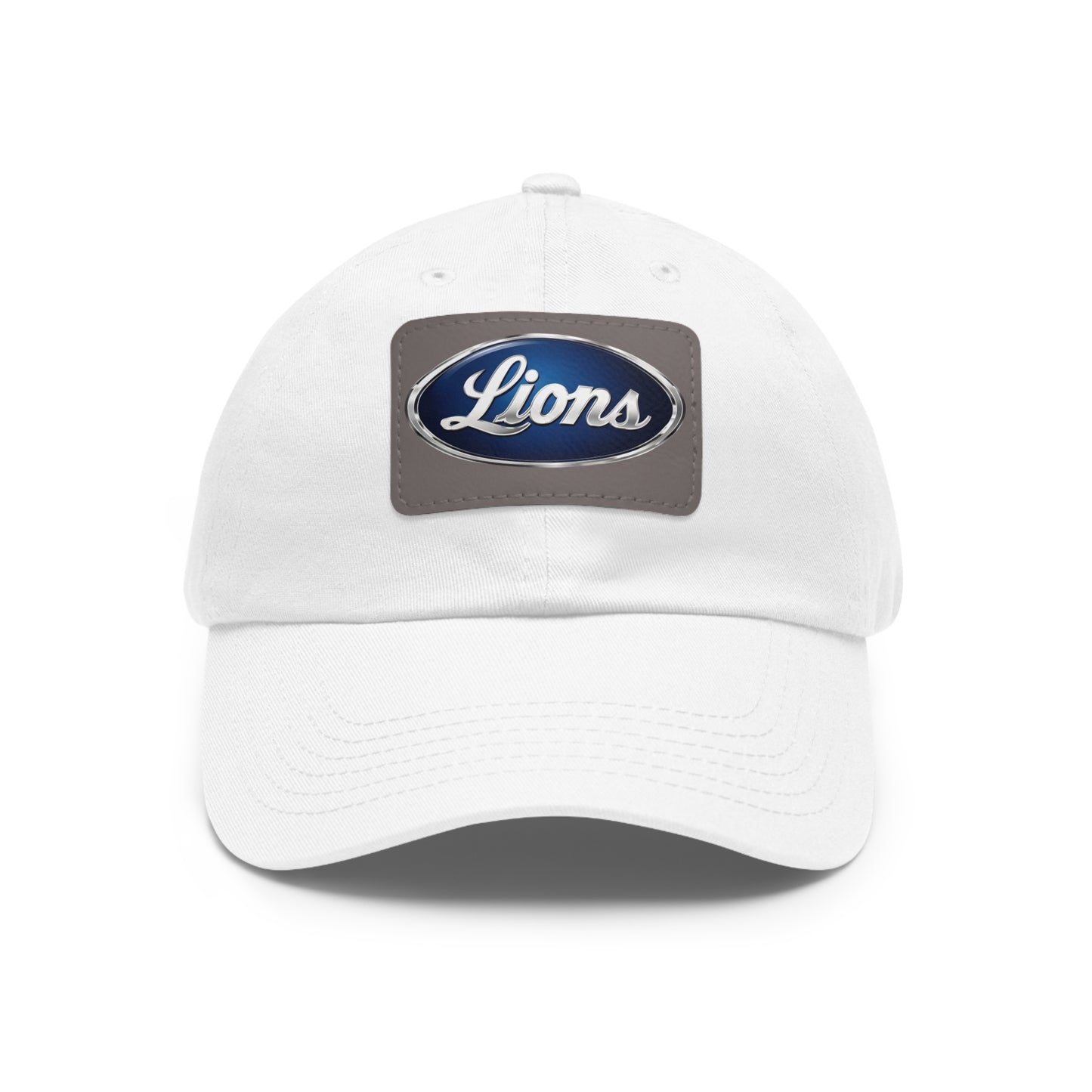 Lions Dad Hat with Leather Patch