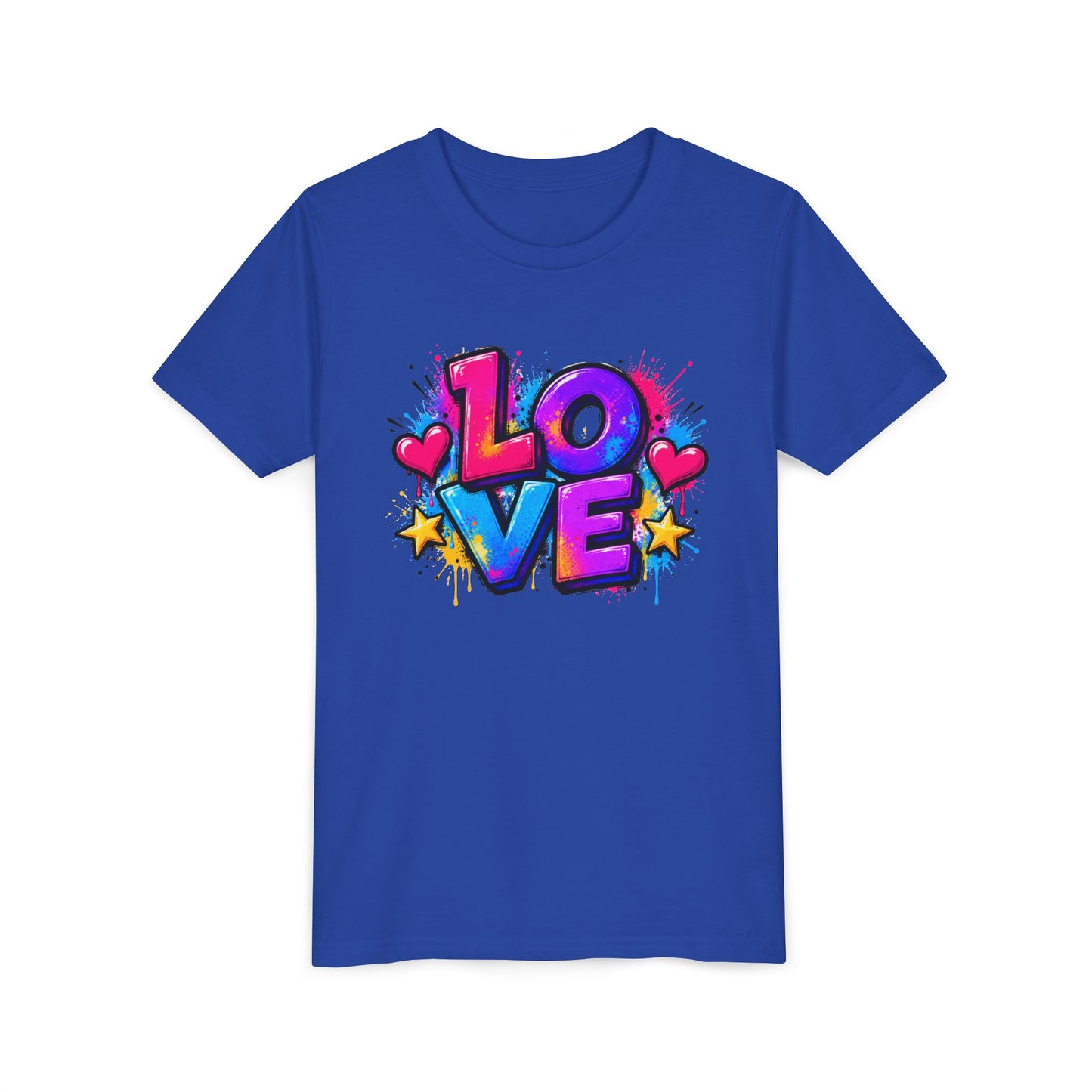 Youth Tee — Colorful LOVE Graphic “LOVE” Kids Shirt