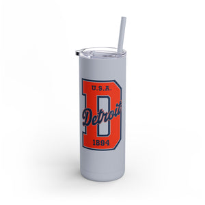 Detroit Vintage Style Tumbler - 20oz Insulated Travel Mug