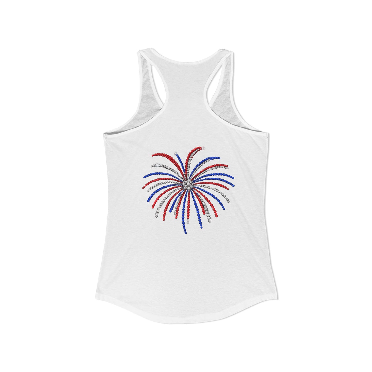 Women's Ideal Racerback Tan Happy 4th