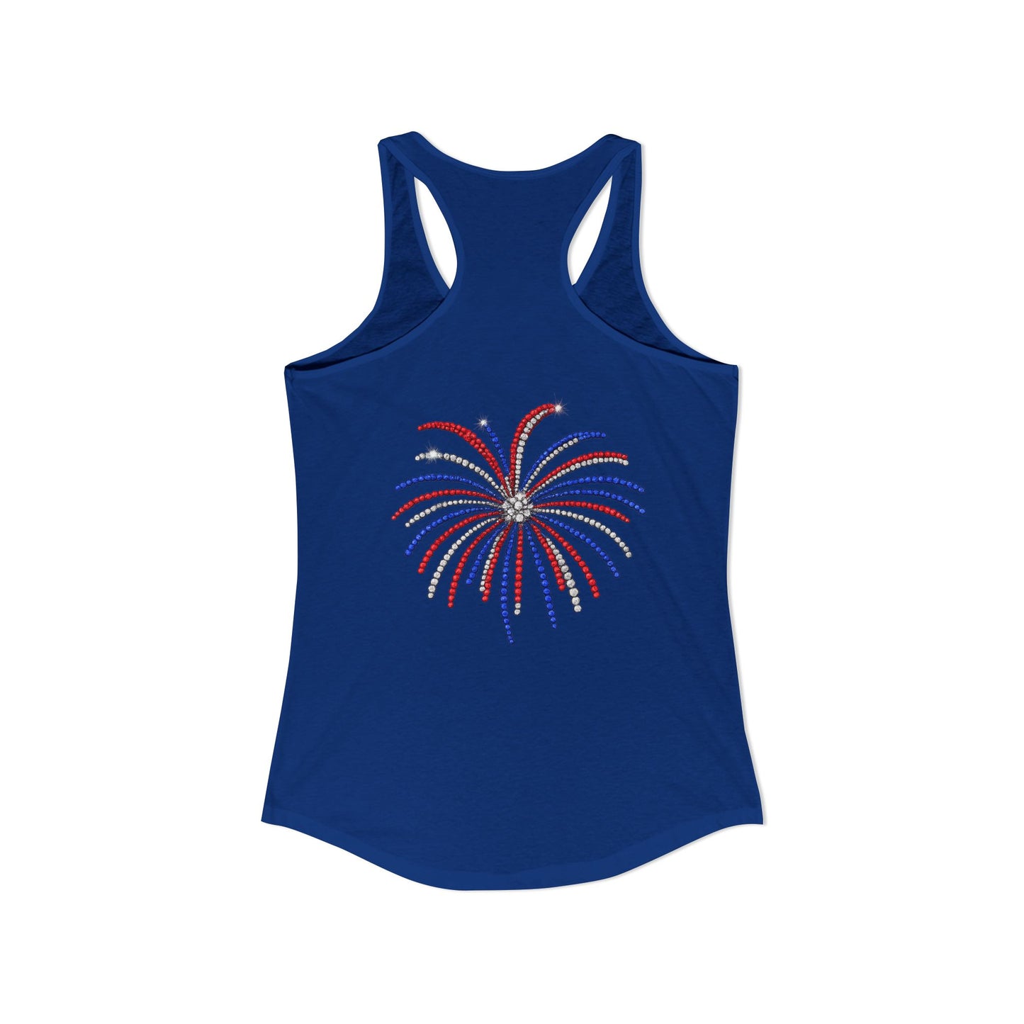 Women's Ideal Racerback Tan Happy 4th