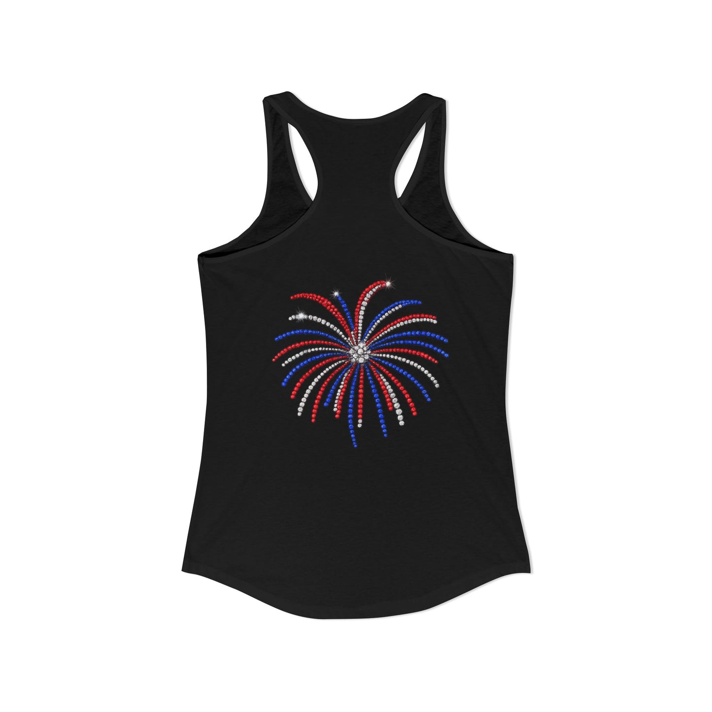Women's Ideal Racerback Tan Happy 4th