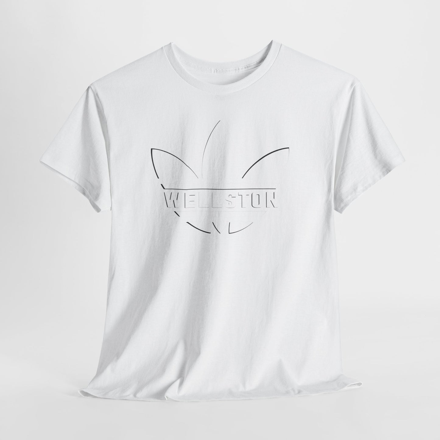 Wellston Minimalist Logo Tee — White Cotton Crewneck