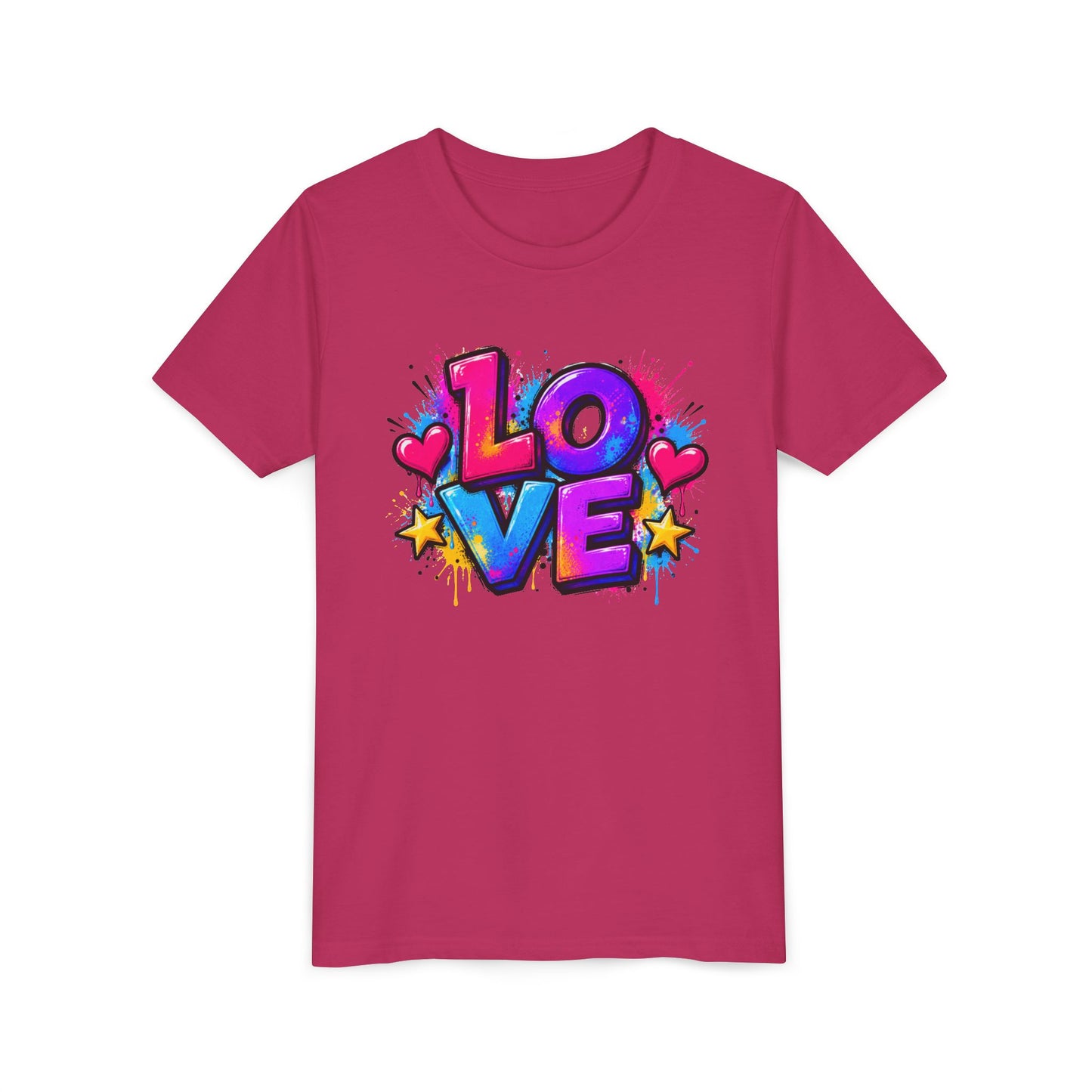 Youth Tee — Colorful LOVE Graphic “LOVE” Kids Shirt