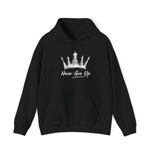 Never Give Up Crown Hoodie