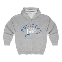 Load image into Gallery viewer, Positive Vibes Full Zip Hooded Sweatshirt
