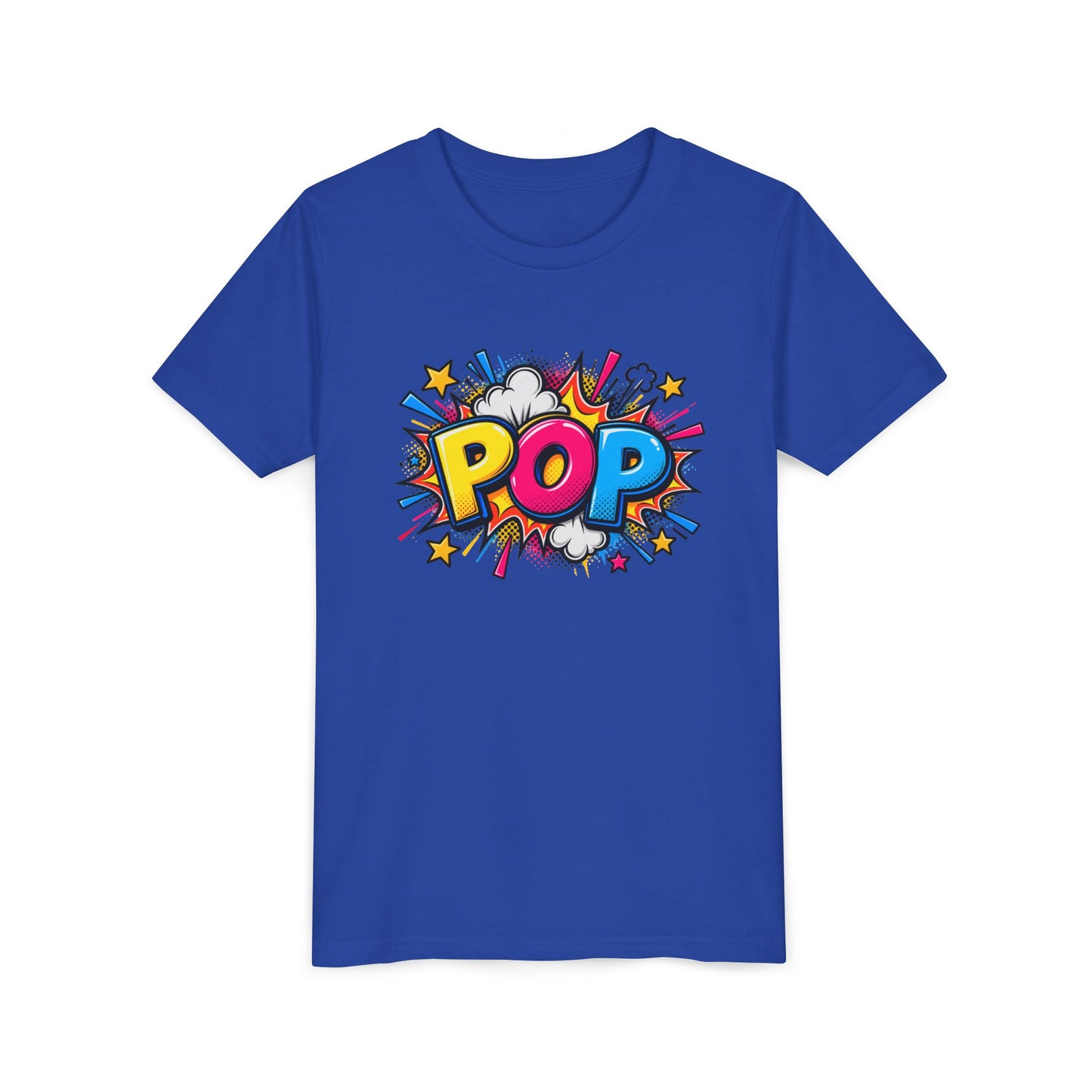 Youth Tee — Colorful Pop Graphic “POP” Kids Shirt