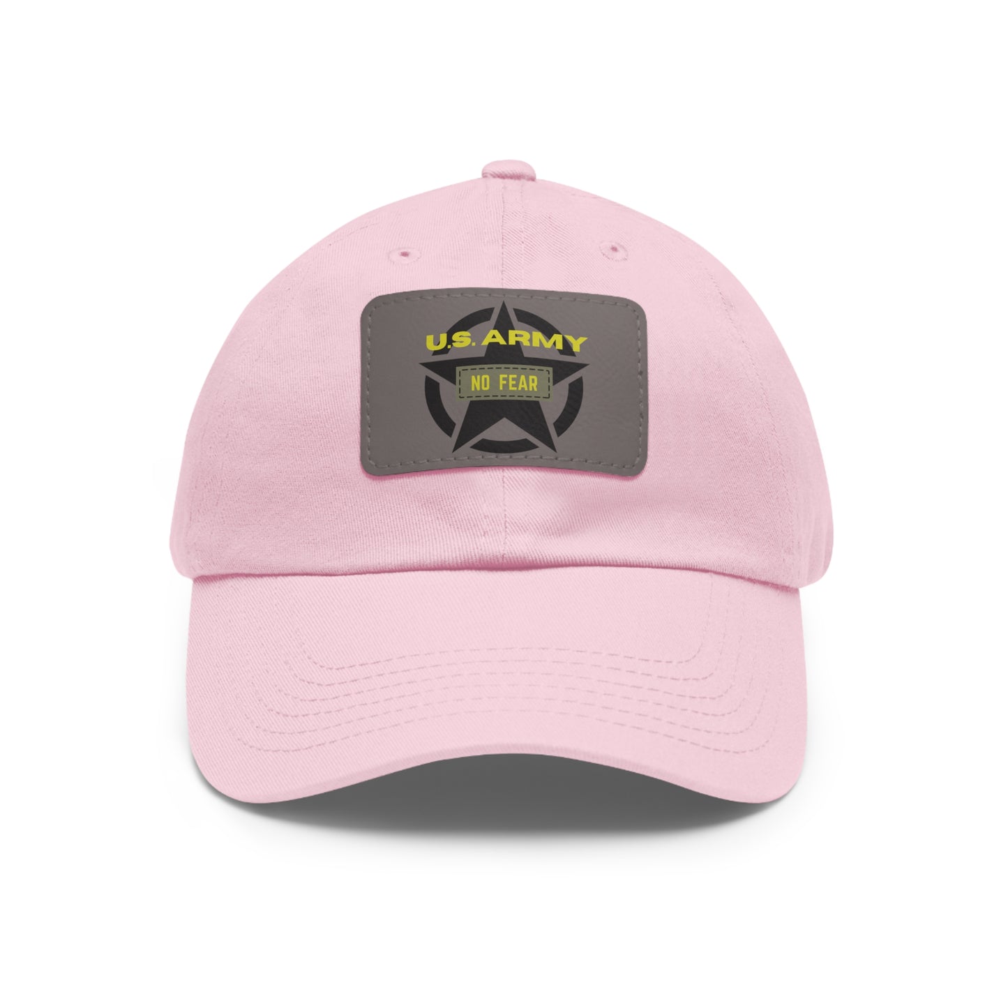 US Army Hat with Leather Patch (Rectangle)