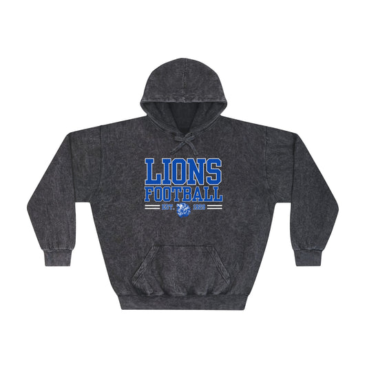 Lions Football Mineral Wash Hoodie