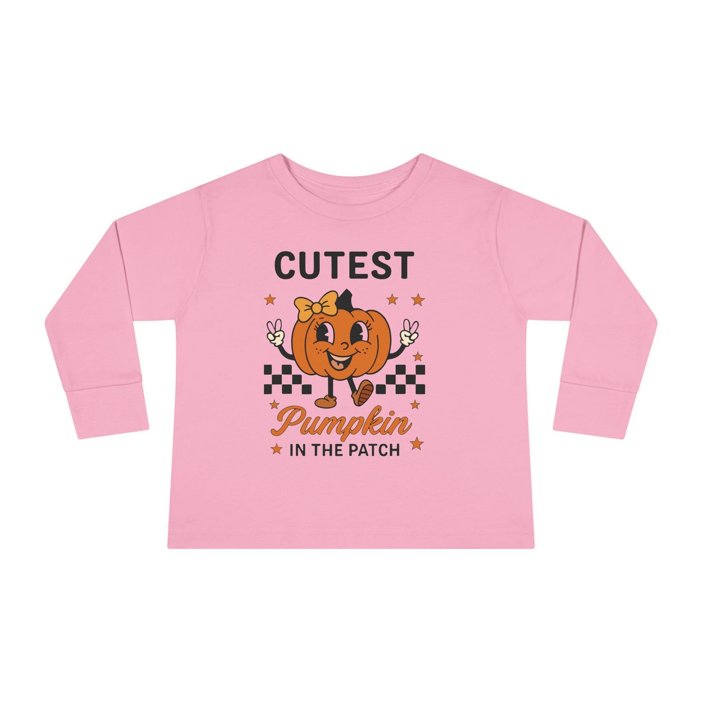 TODDLER  Long Sleeve Tee with Cute Pumpkin