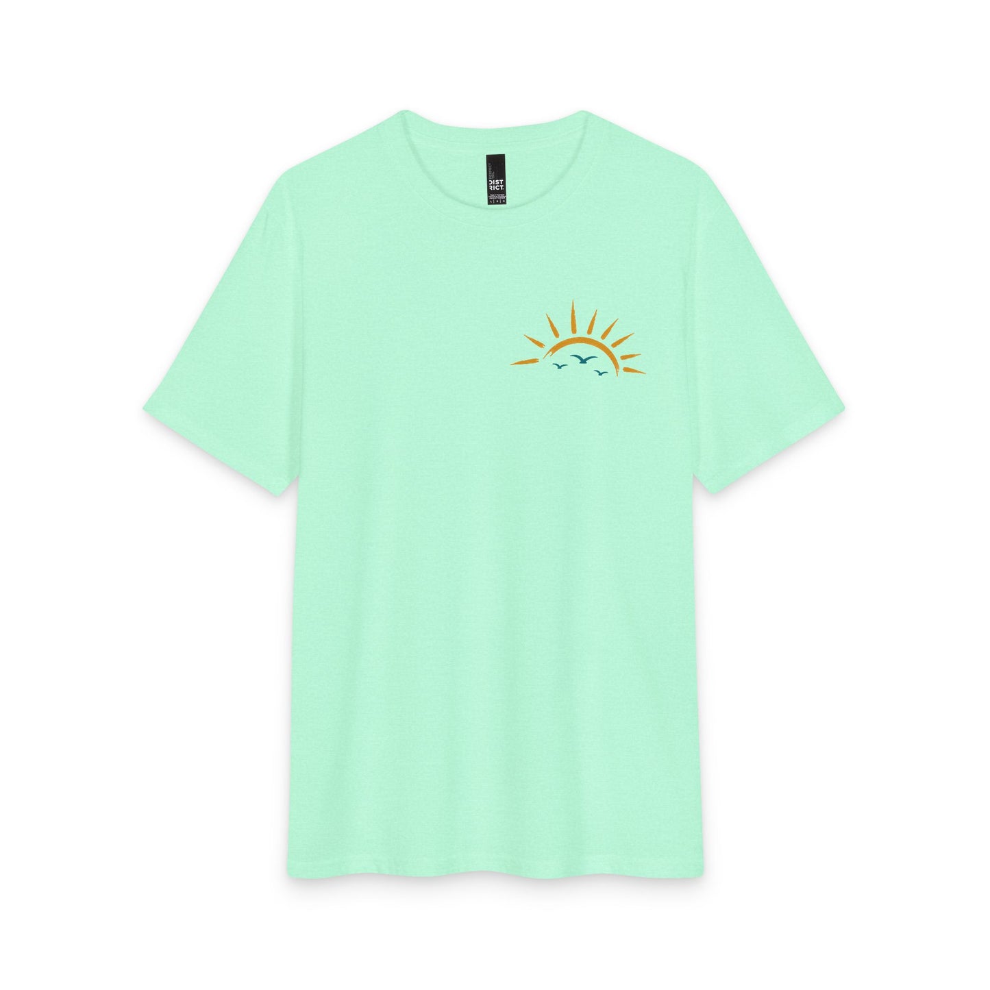 Faith Over Everything Tee — Tropical Cross Sunrise Christian T-Shirt