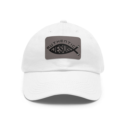 Authentic Jesus Hat with Leather Patch (Rectangle)