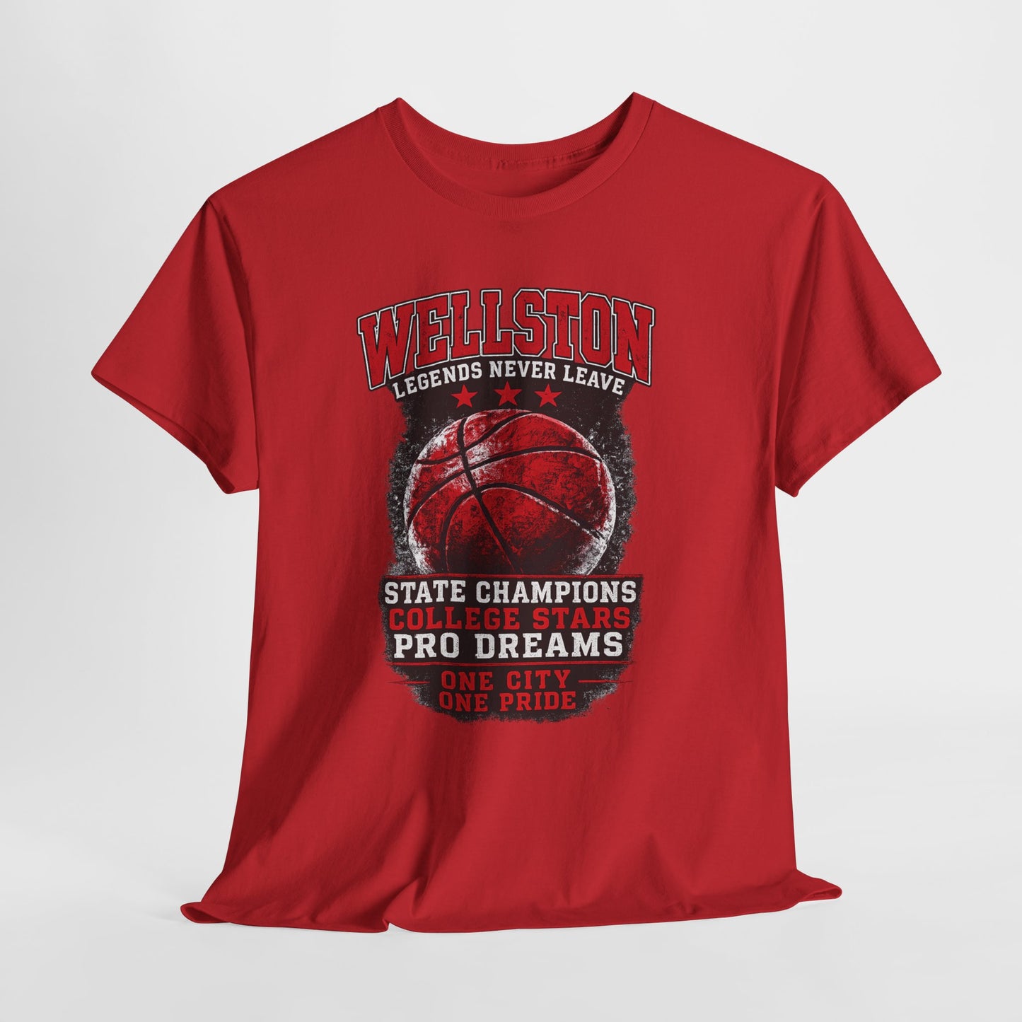 Wellston Basketball Tee — ‘‘Legends Never Leave’’ State Champions Shirt
