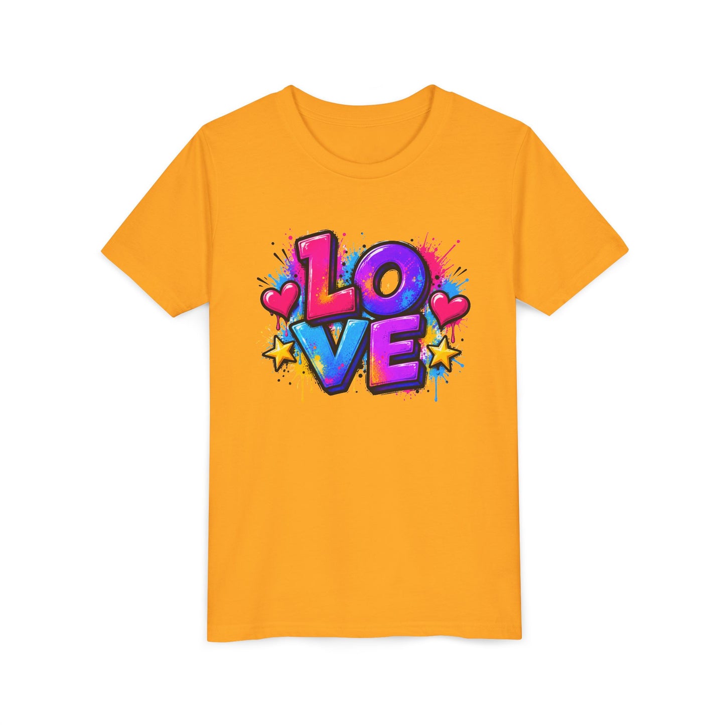 Youth Tee — Colorful LOVE Graphic “LOVE” Kids Shirt
