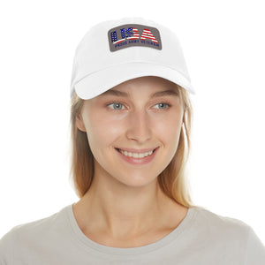 USA VET Hat with Leather Patch (Rectangle)
