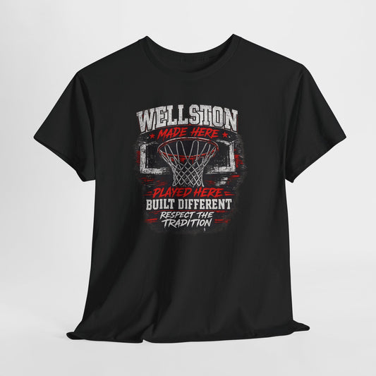 Basketball Graphic Tee — "Wellshon Made Here, Played Here, Built Different"