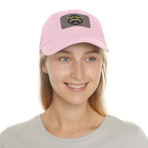 US Army Hat with Leather Patch (Rectangle)