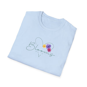 Blooms Floral Unisex Softstyle T-Shirt - Perfect for Spring Celebrations