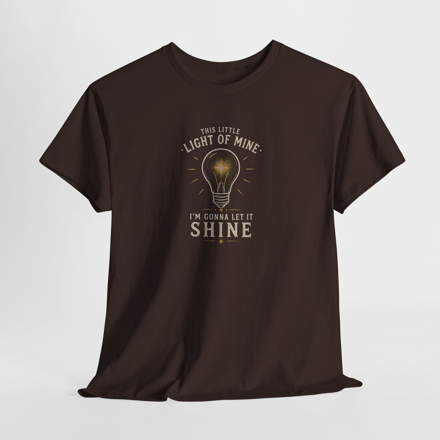 Light of Mine T‑Shirt — Vintage Lightbulb 'I'm Gonna Let It Shine' Inspirational Tee