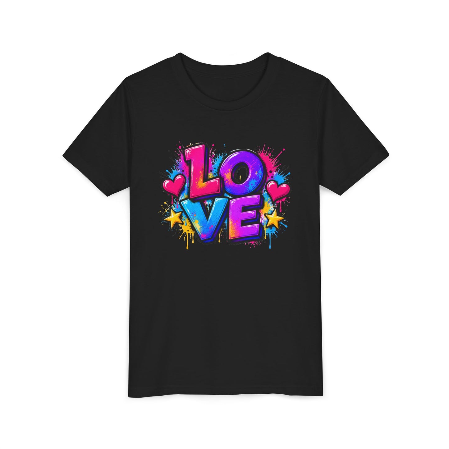 Youth Tee — Colorful LOVE Graphic “LOVE” Kids Shirt