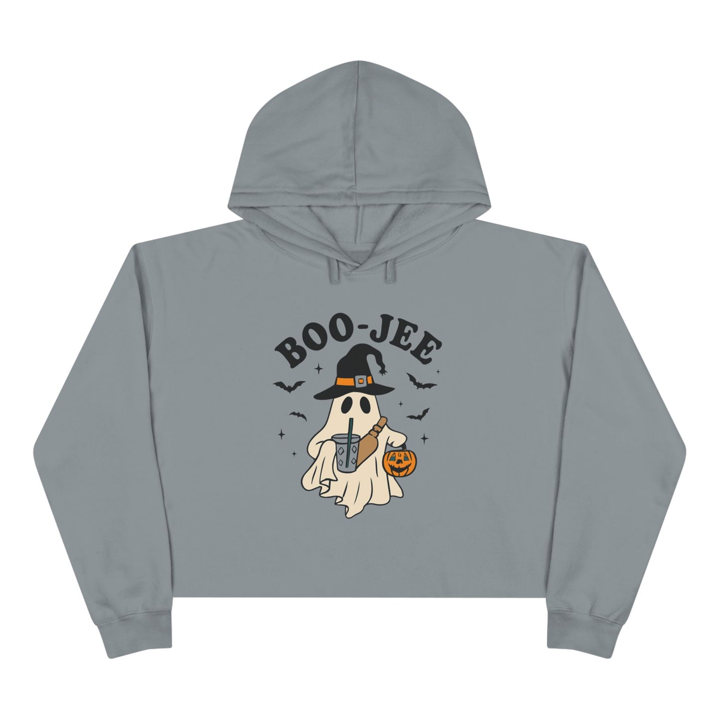 Boo-Jee Halloween Crop Hoodie for Women