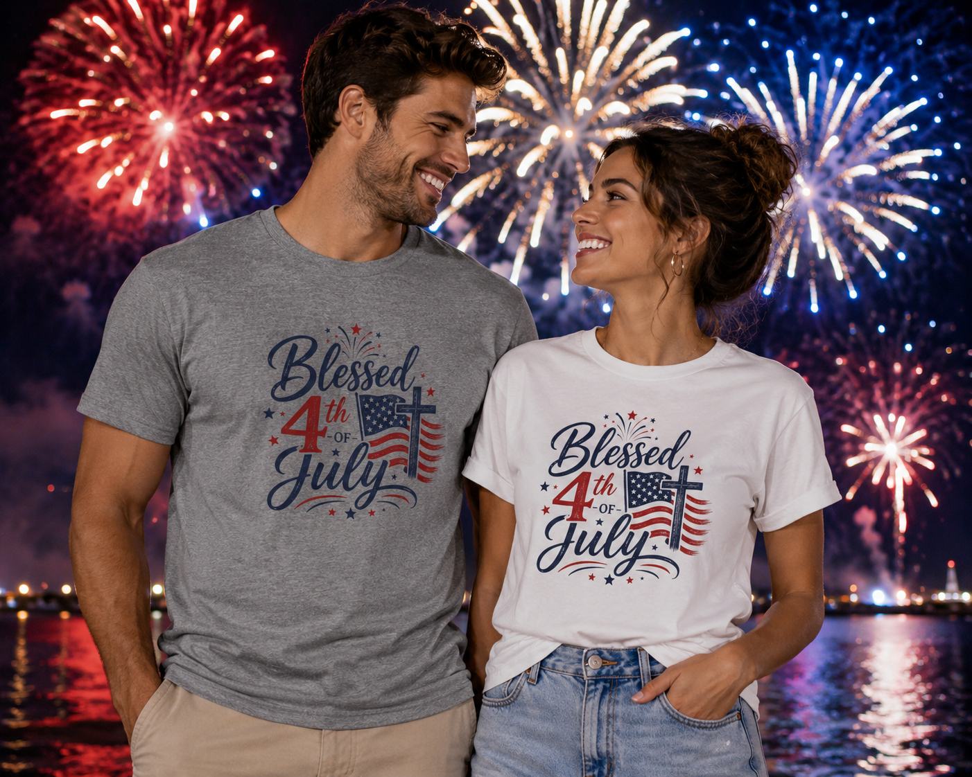 Blessed 4th of July T-Shirt — Patriotic American Flag Tee