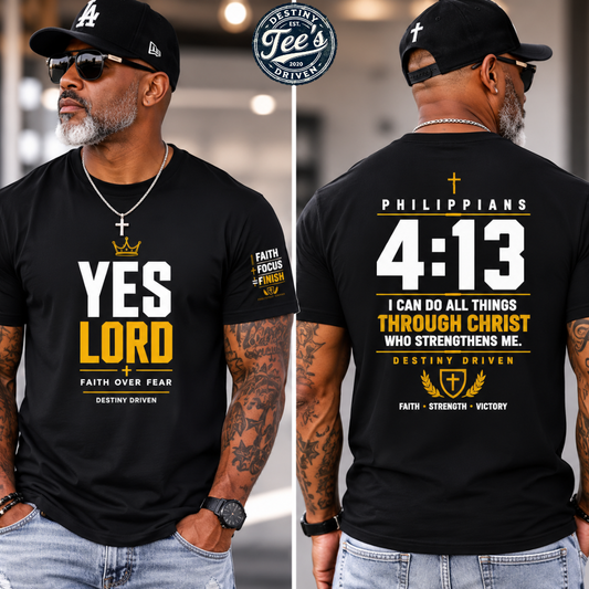 Yes Lord Tee — Philippians 4:13 Christian Faith T-Shirt