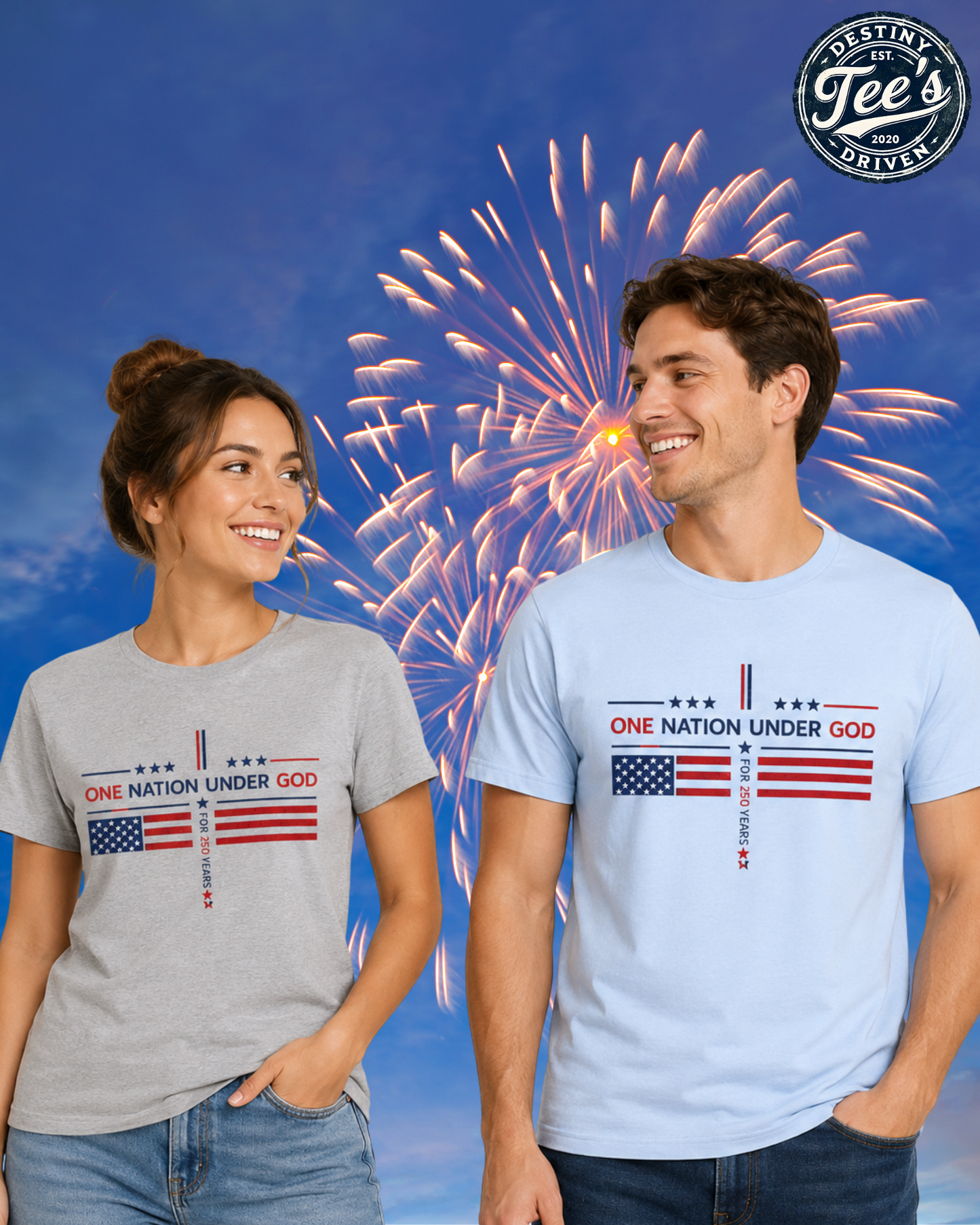 One Nation Under God T-Shirt — Patriotic American Flag Tee